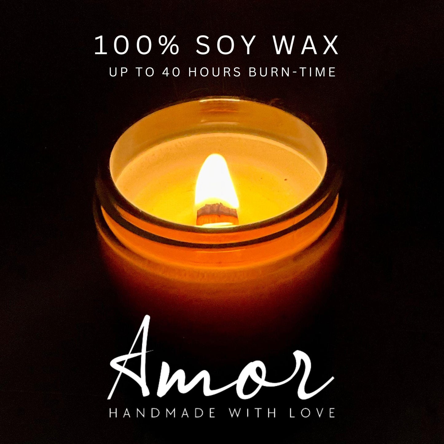 Frankincense & Myrrh Scented Soy Wax Candle with Wooden Wick | Pure essential oil blend | 180ml - up to 40 hours | Eco-friendly! Aroma Decor Freshener Ornaments Decoration Perfume Woody Black