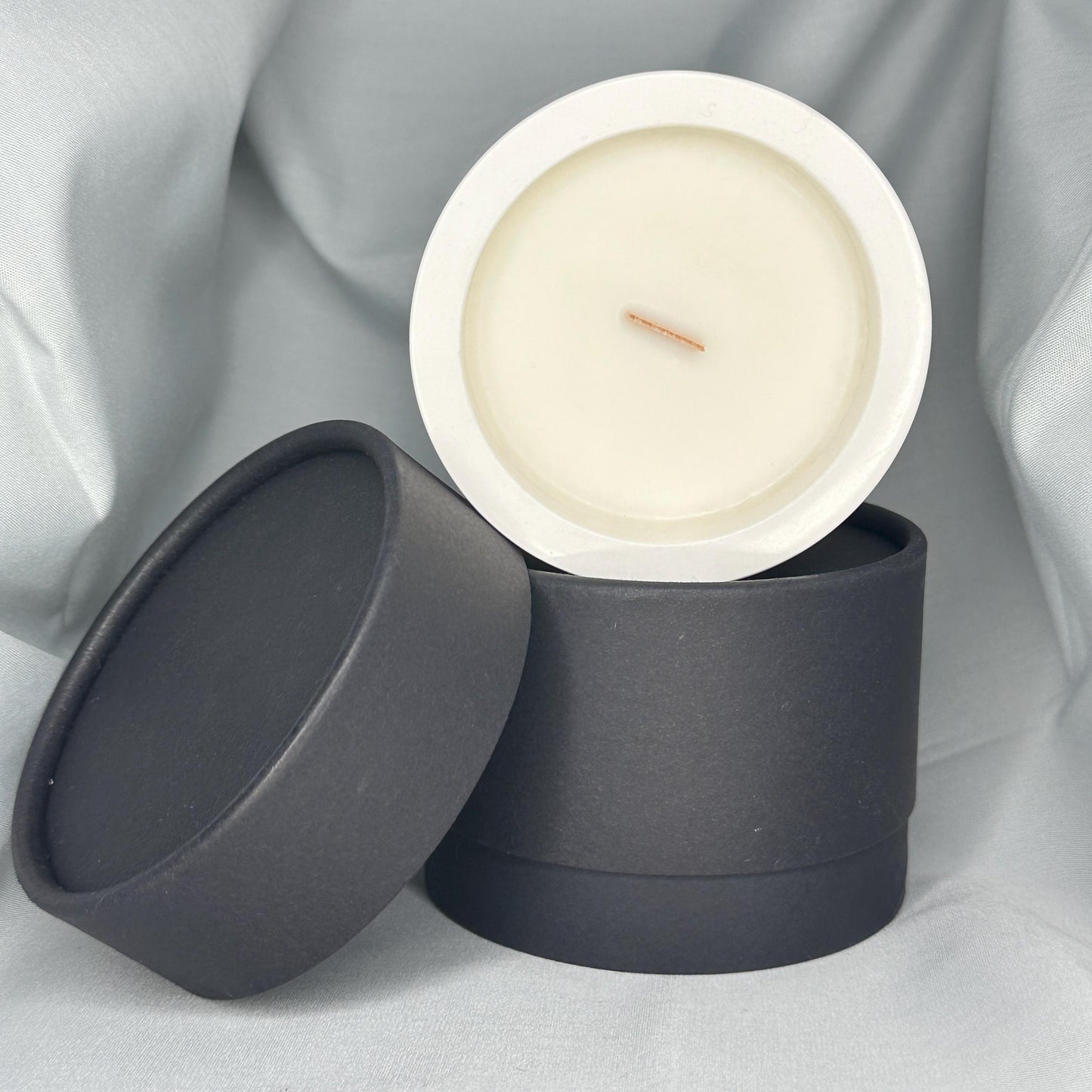 Black/White Stonecast Jar Candle | Mini Soy Wax | Up to 20 Hours Burn Time