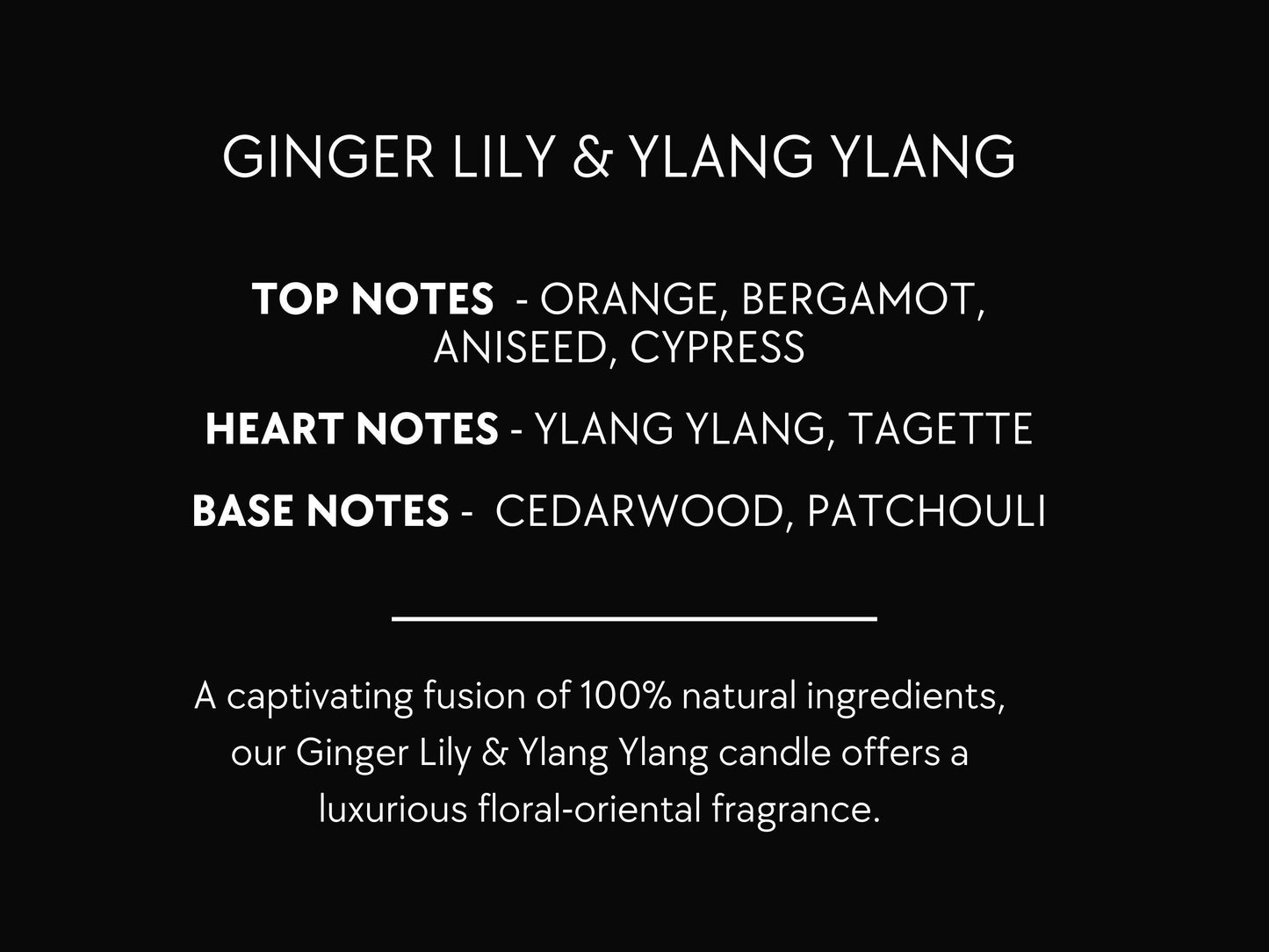Ginger Lily & Ylang Ylang Scented Soy Wax Candle with Wooden Wick | Pure essential oil blend | 180ml - up to 40 hours | Eco-friendly!