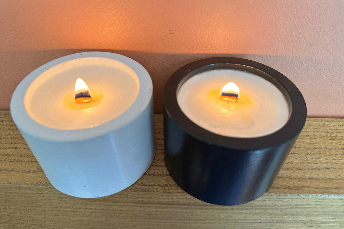 Black/White Stonecast Jar Candle | Mini Soy Wax | Up to 20 Hours Burn Time