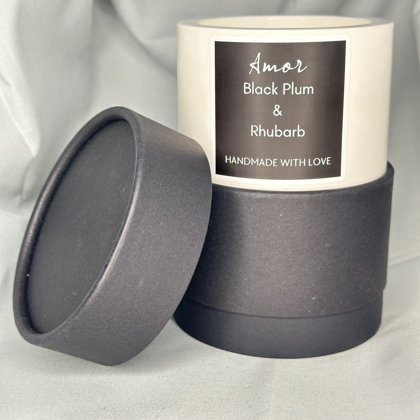 Black/White Stonecast Jar Candle | Mini Soy Wax | Up to 20 Hours Burn Time