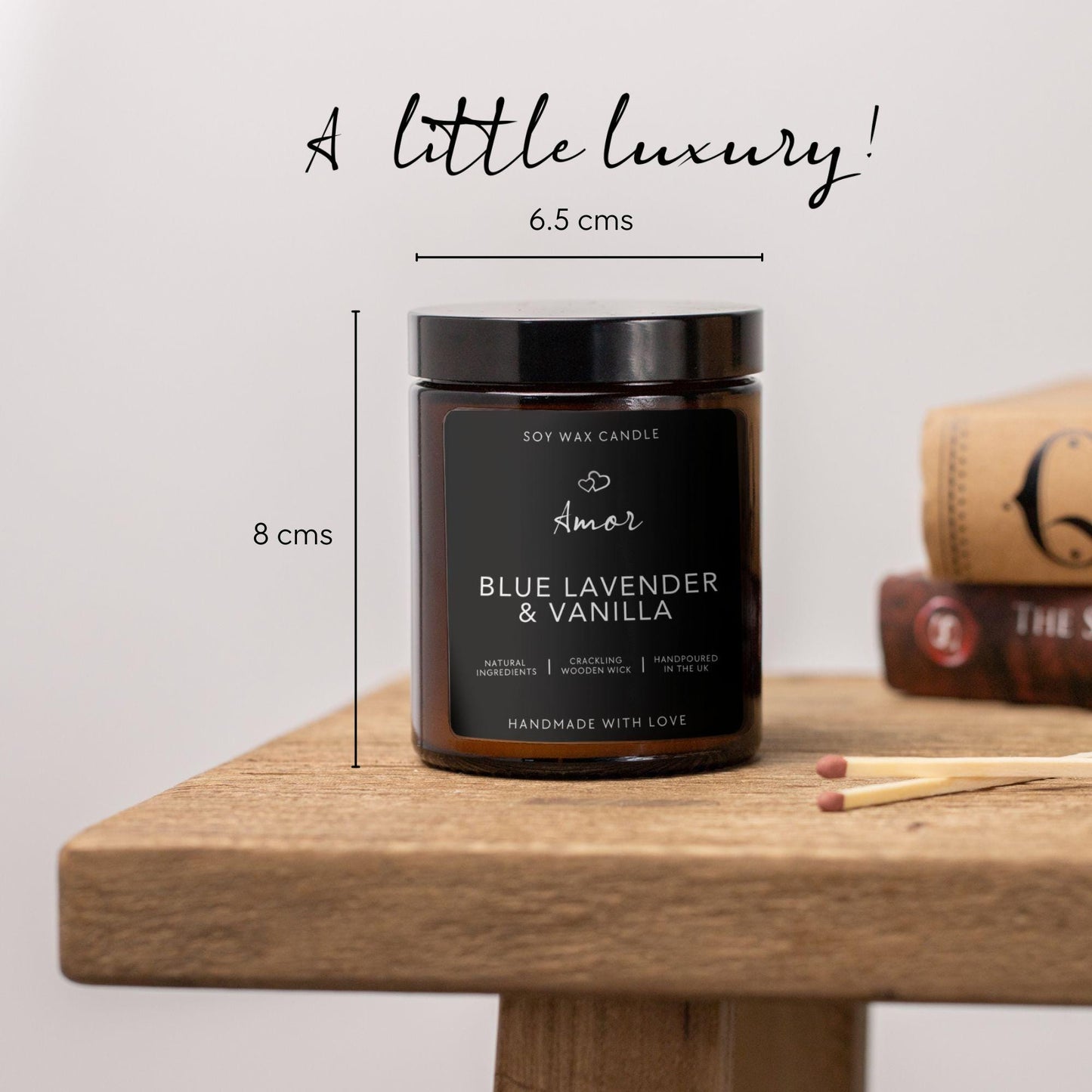 Happy Birthday Soy Wax Candle with Wooden Wick | Pick your Scent  | Burn-time up to 40 hours | Eco-friendly!