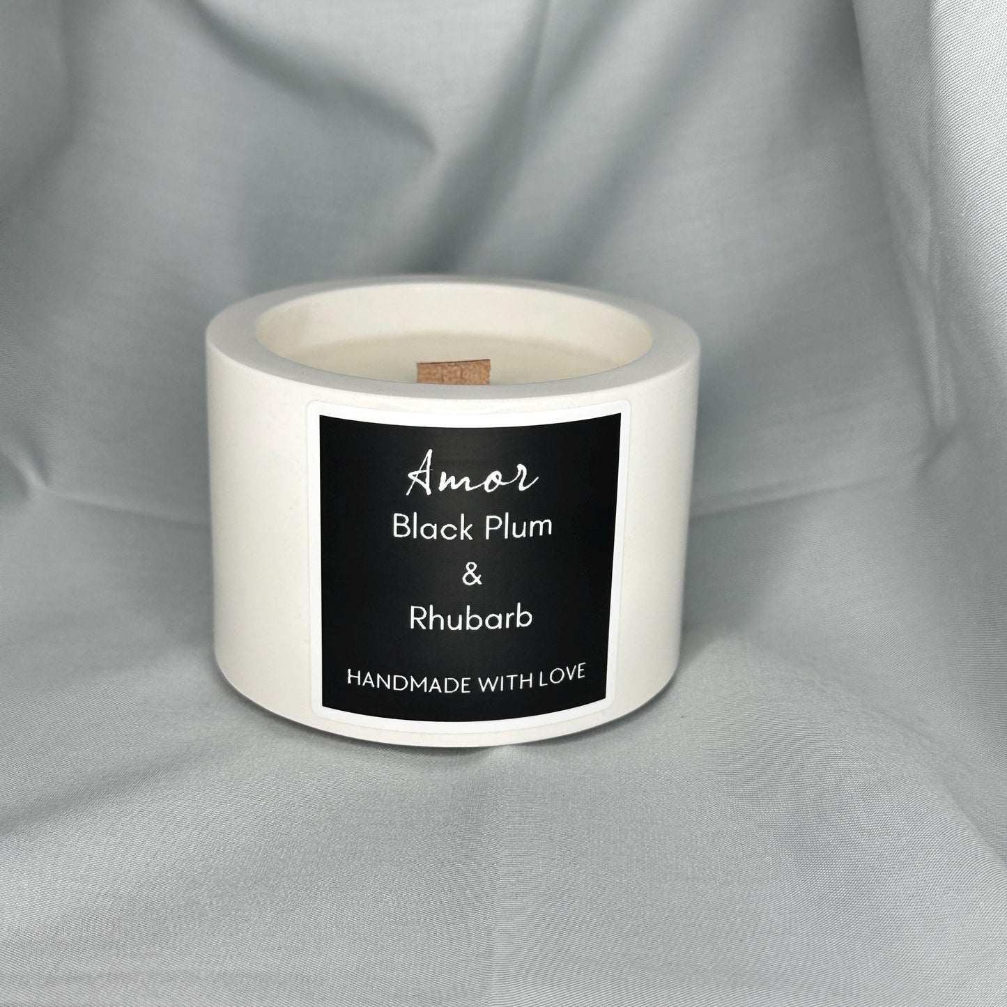 Black/White Stonecast Jar Candle | Mini Soy Wax | Up to 20 Hours Burn Time